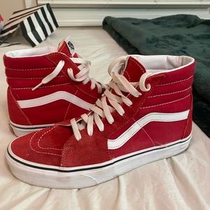 Red hightop vans